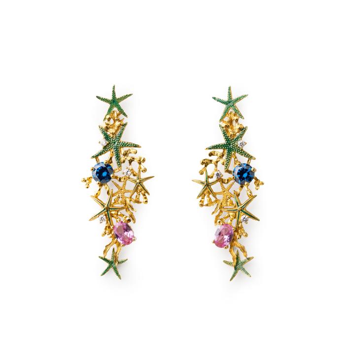 Boucles d'oreilles étoile de mer