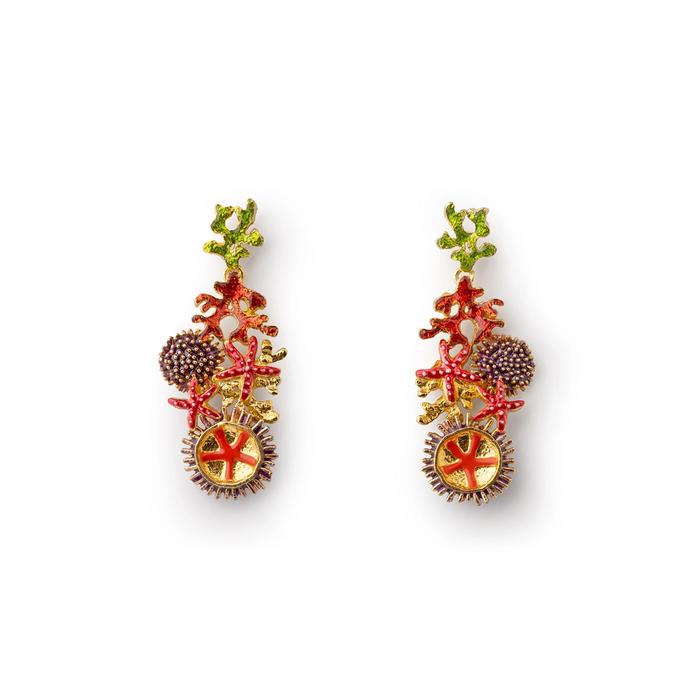 Boucles d'oreilles fond marin