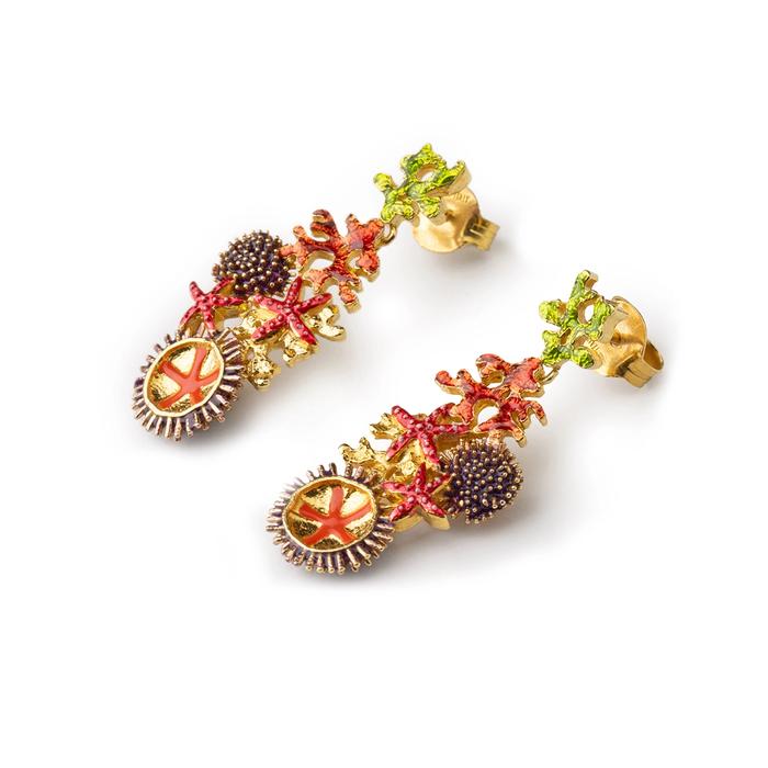 Boucles d'oreilles fond marin