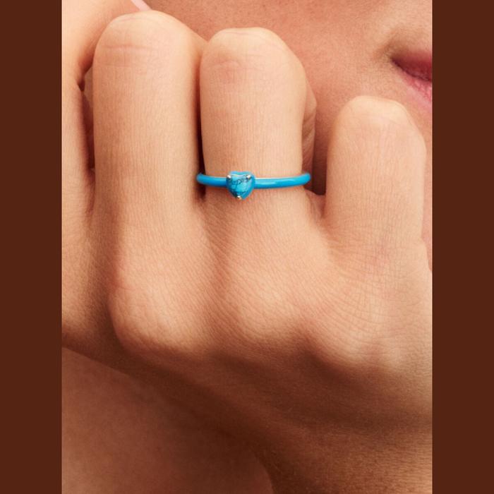 Anello Turquoise Chakra Heart Pandora ME
