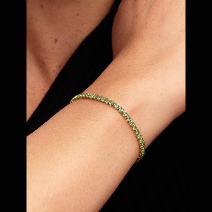 Bracciale Tennis Cristalli Verdi