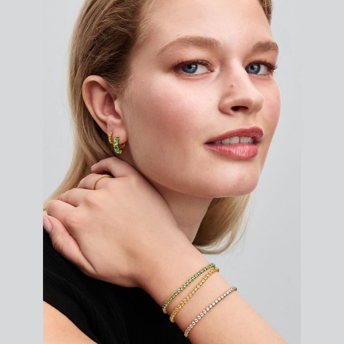 Bracciale Tennis Cristalli Verdi