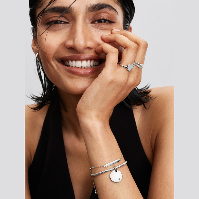 Collane e Pendenti Charm Pendente Medaglia con diamante creato in laboratorio da incidere