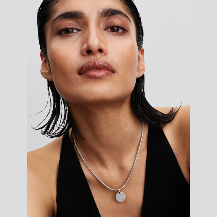 Collane e Pendenti Charm Pendente Medaglia con diamante creato in laboratorio da incidere