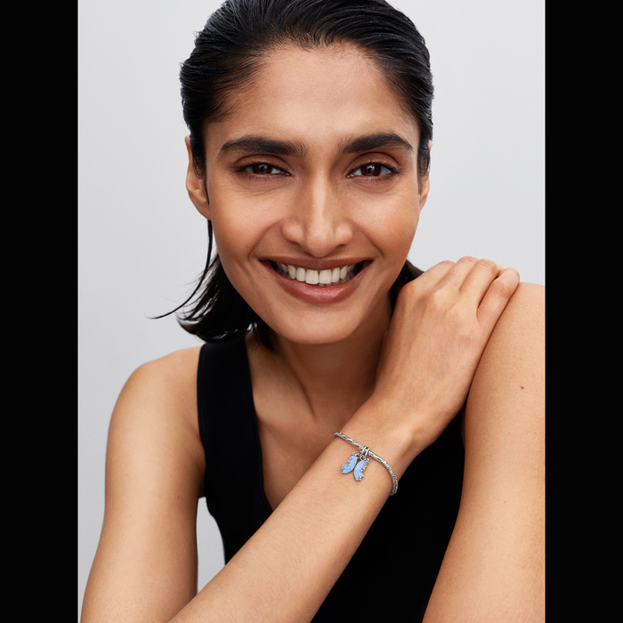 Bracciale maglia snake sfaccettata con chiusura a cuore