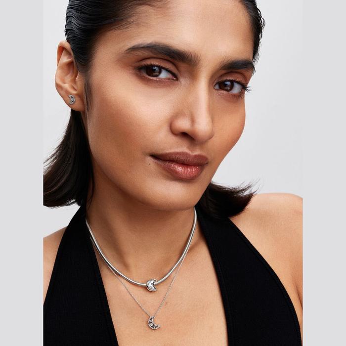 Orecchini a lobo Luna luminosa