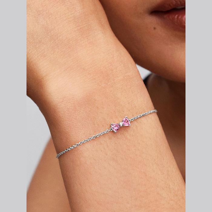Bracciale Fiocco Luminoso Rosa