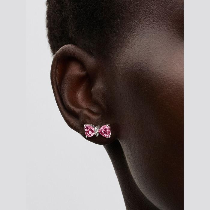 Orecchini Fiocco Luminoso Rosa Grande