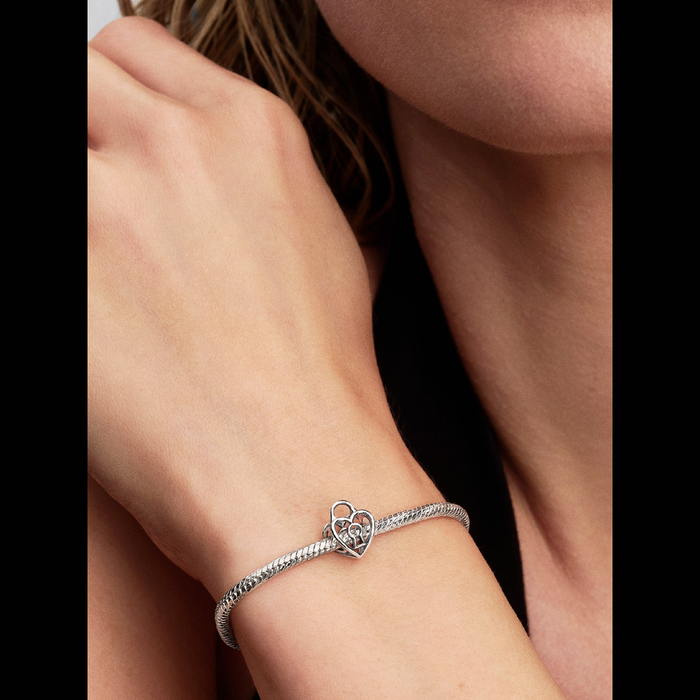 Charm Openwork Lucchetto Cuore