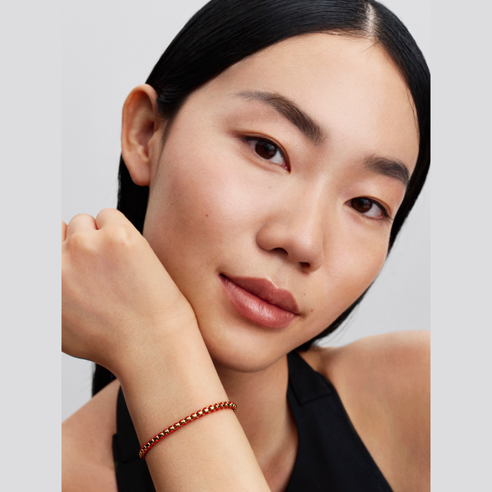 Bracciale Intreccio Tessuto Rosso