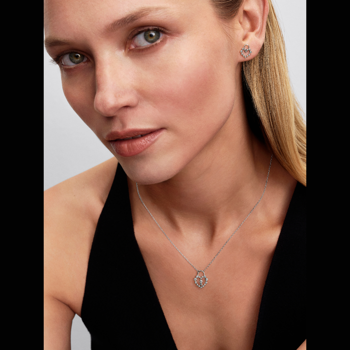 Collane e Pendenti Collana Lucchetto Cuore Luminoso