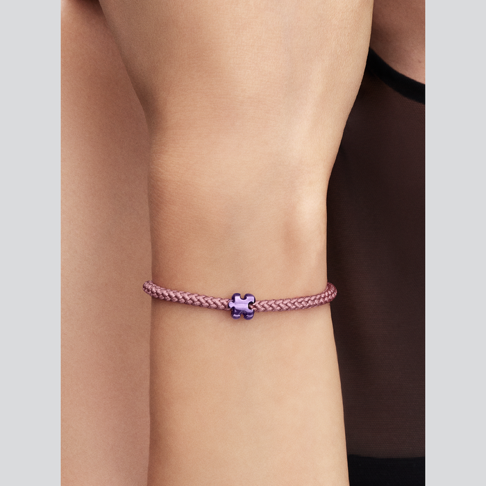 Mini Charm Puzzle effetto metallico viola