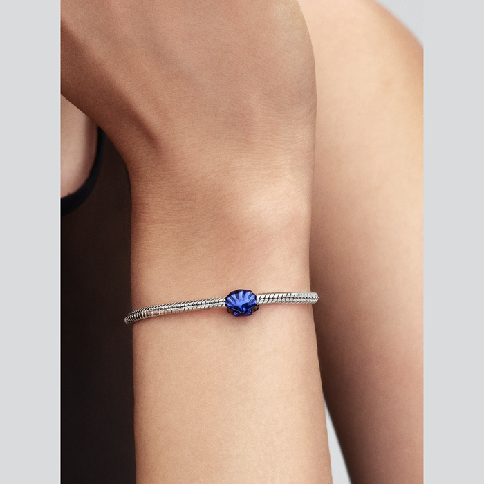 Mini Charm Conchiglia effetto metallico blu