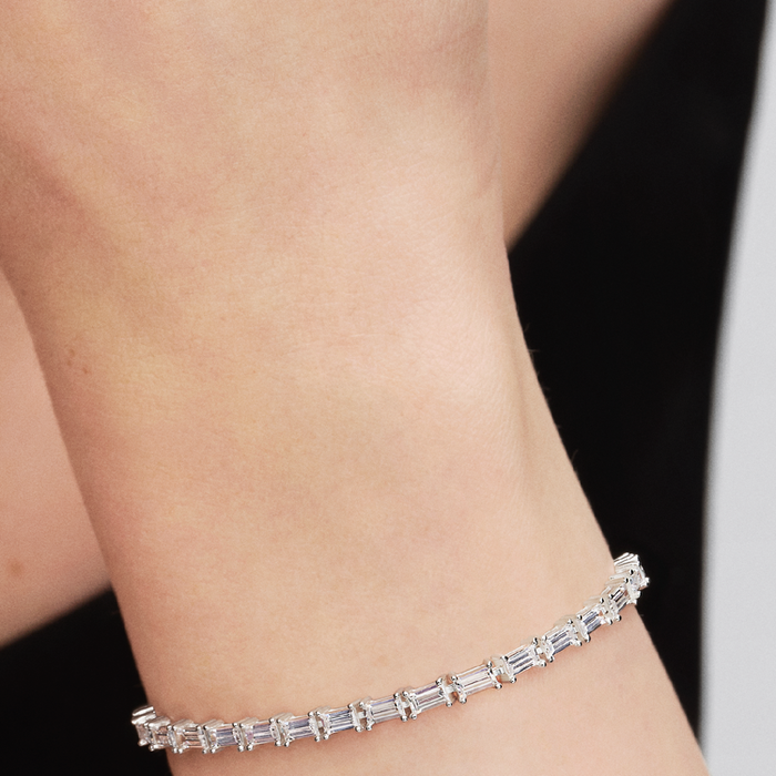 Bracciale Tennis Taglio Baguette