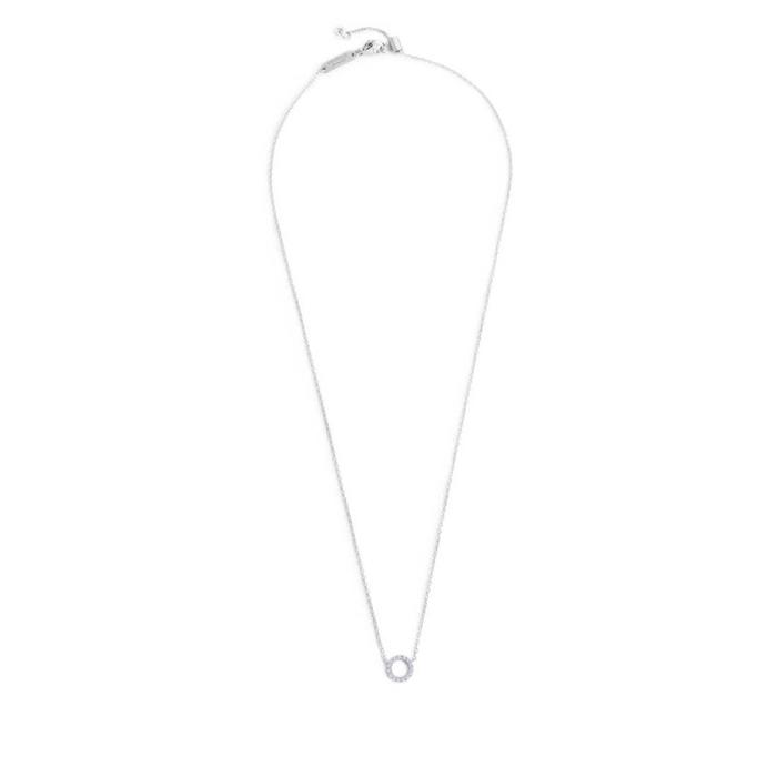 0.8cm Circle Necklace with White Zirconia