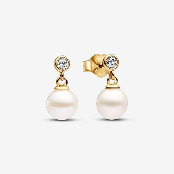 Orecchini Pendenti A Nodo D'Amore Con Perla – Dorati, In Rame, Lunghi 2,5 Cm – Regalo Per Donna, Damigella - 5