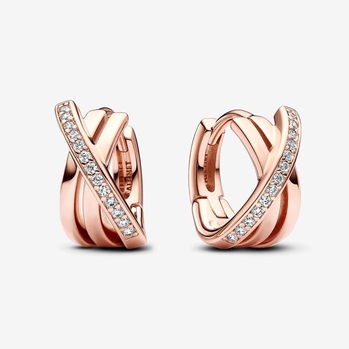 Intertwined Lines Hoop Earrings