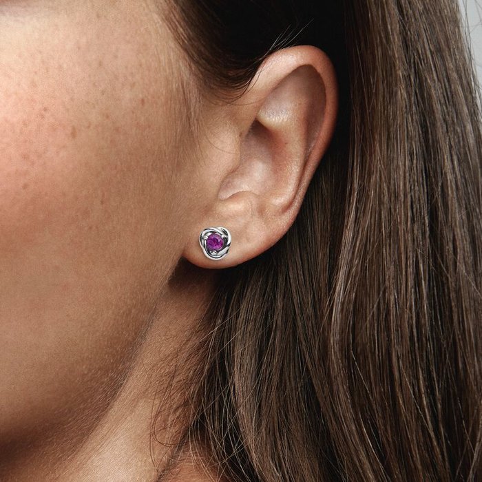 Purple Eternal Hoop Earrings February