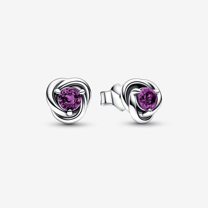 Purple Eternal Hoop Earrings February