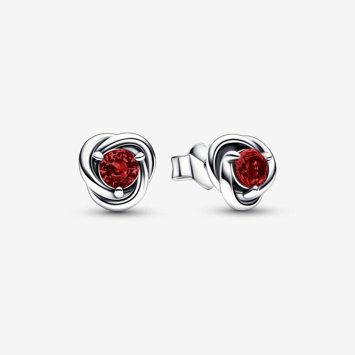 Dark Red Eternal Hoop Earrings January