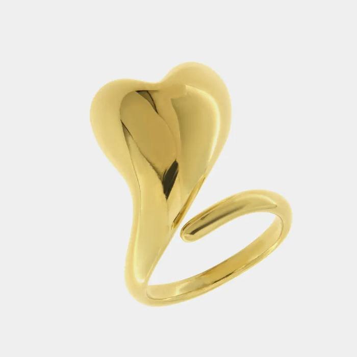 Anello in Acciaio cuore liscio