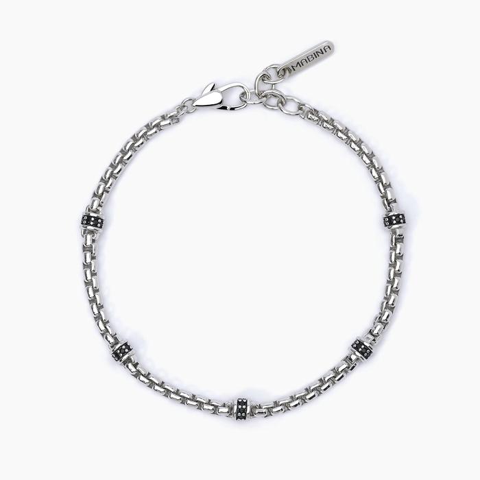Bracelet with black inserts MONTECARLO