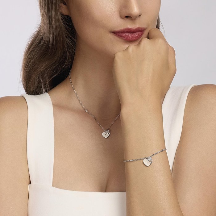 ONLY YOURS Heart Pendant Bracelet