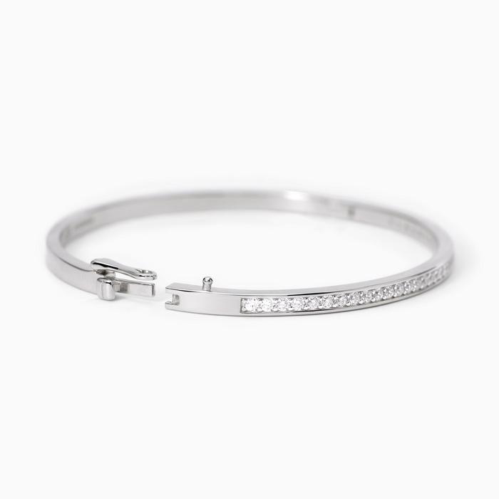 Bracelet rigide en argent avec pierres LADY B