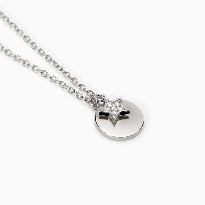 Collier ras du cou avec pendentif en argent ONLY YOURS