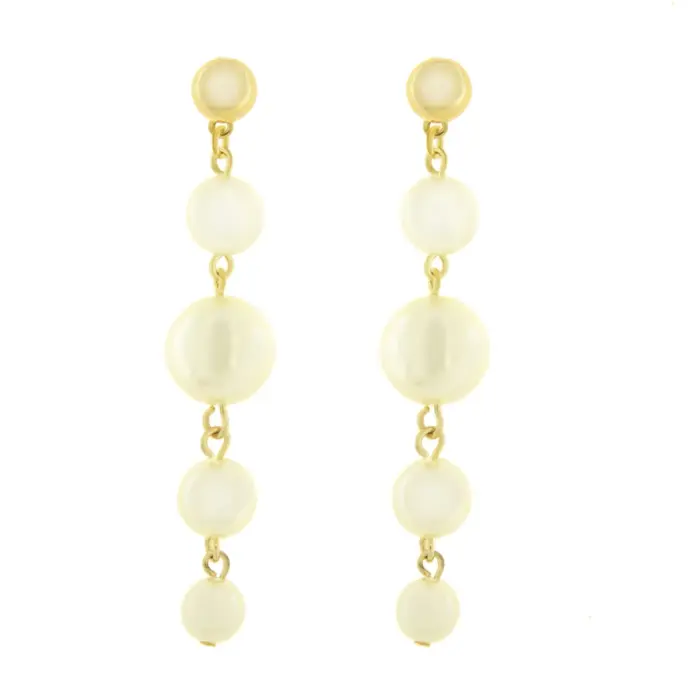 Orecchini in Metallo  con perle