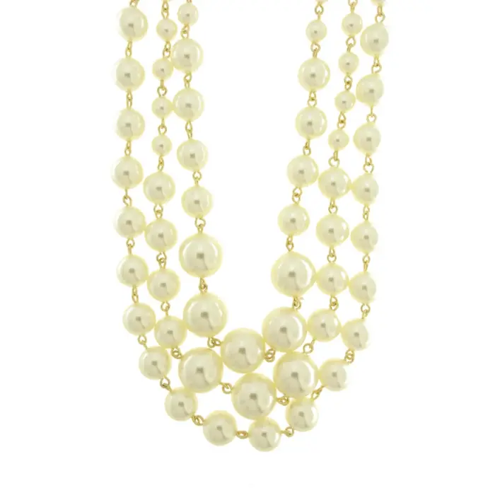 Collana in Metallo multifilo con perle