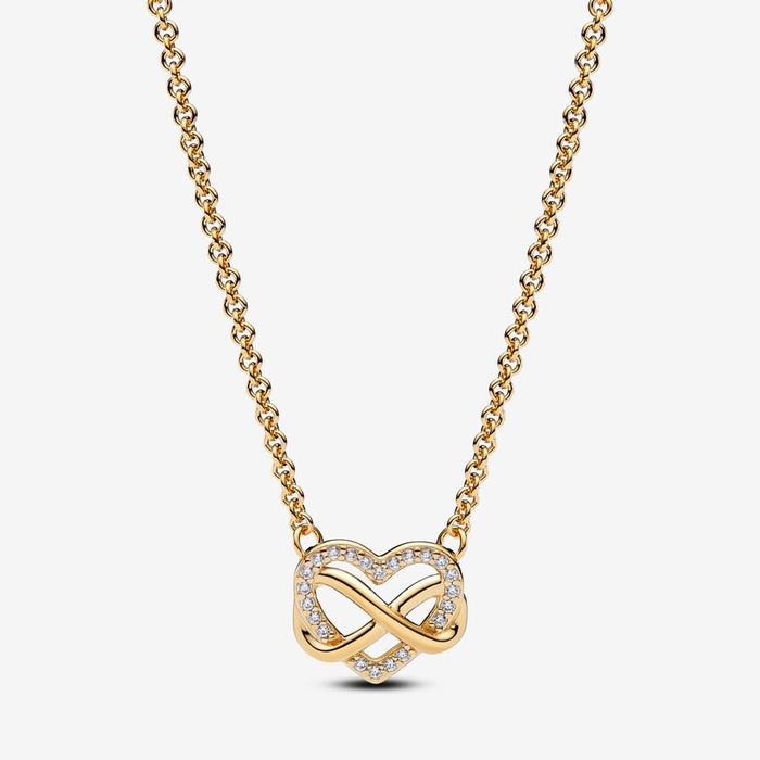 Collier Cœur Infini Pierres Brillantes