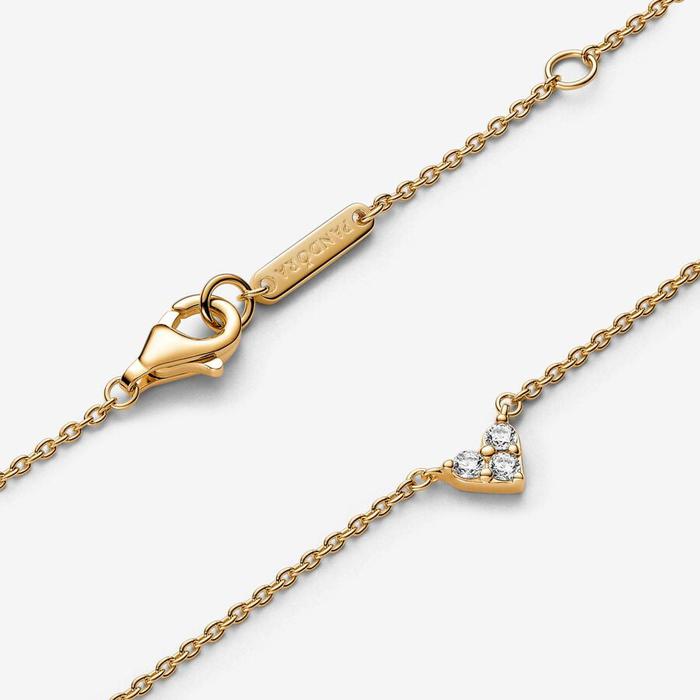 Collier Coeur avec Trois Pierres