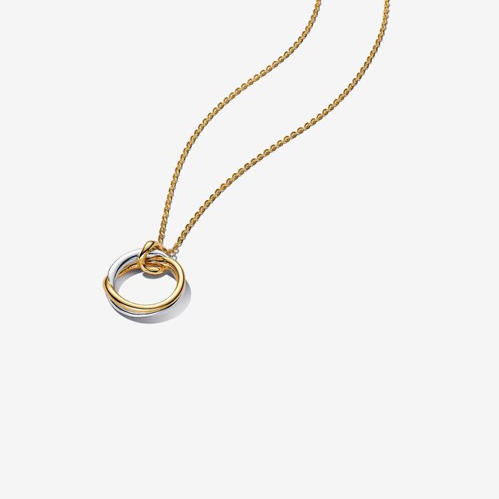 Collana Cerchio Fascia Intrecciata Bicolore