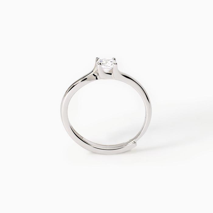 Solitaire ring for women in silver SOLITAIRE