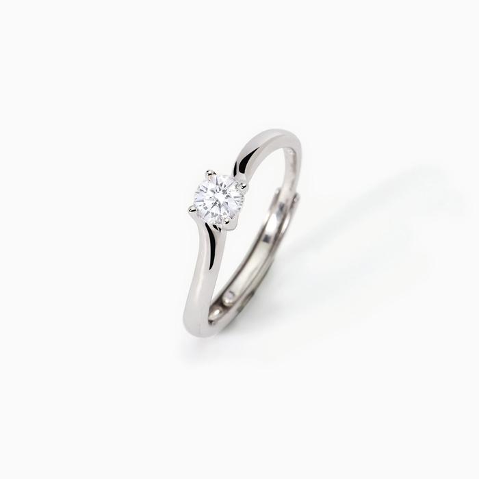 Solitaire ring for women in silver SOLITAIRE