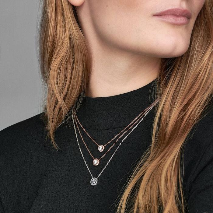 Collier cœur en relief