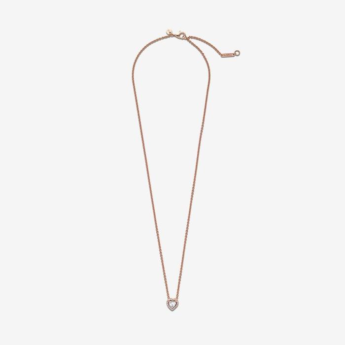 Collier cœur en relief
