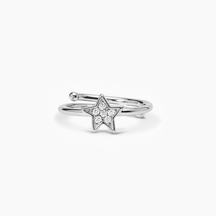 Bague en argent avec étoile pavée STELLA STELLINA