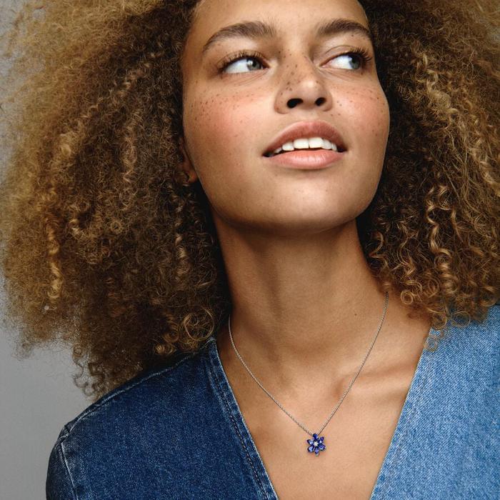 Collana Pendente Herbarium Fiore Blu