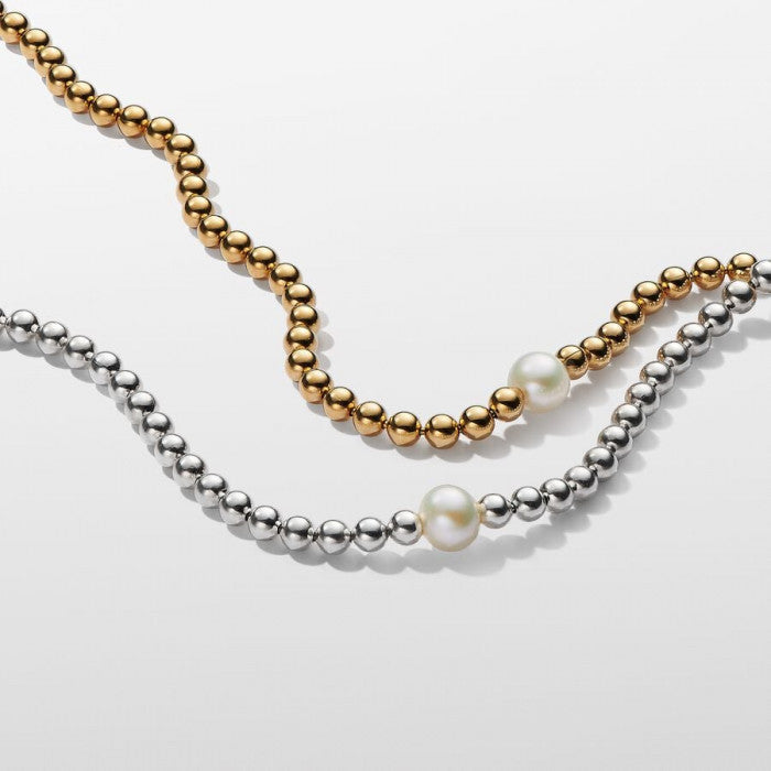 Collier de perles d'eau douce de culture et de sphères