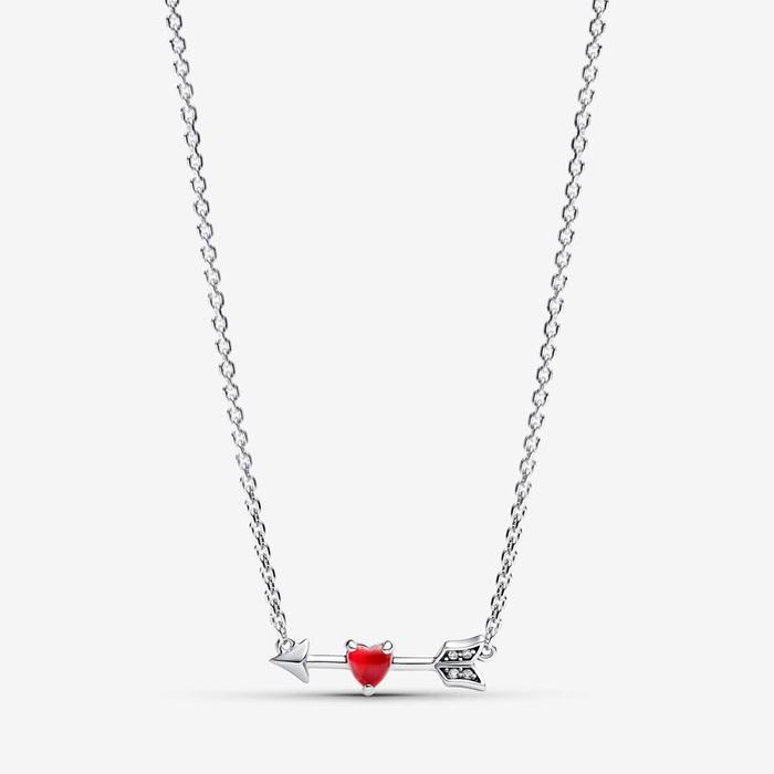 Murano Glass Arrow and Heart Necklace