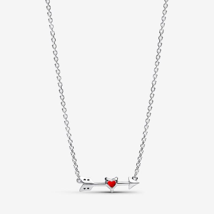 Murano Glass Arrow and Heart Necklace