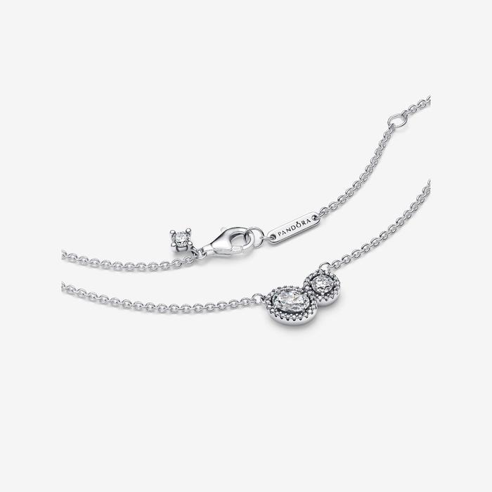 Double Bright Stone Necklace