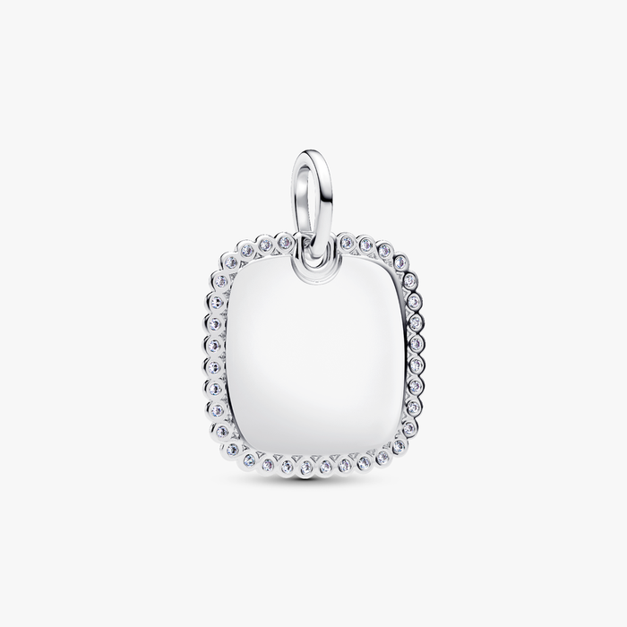 Collane e Pendenti Charm Pendente Medaglia Quadrata Luminosa da incidere