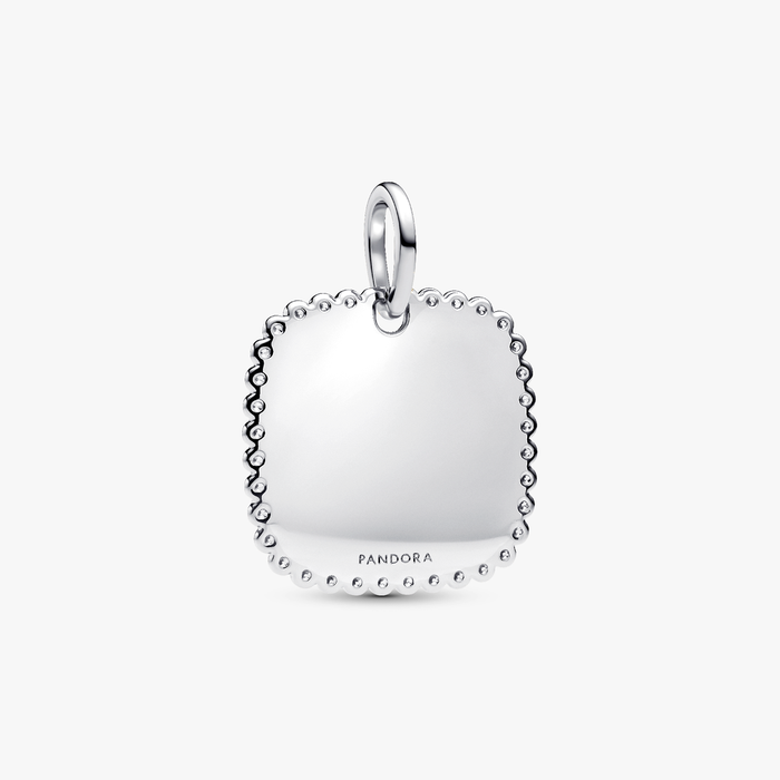 Collane e Pendenti Charm Pendente Medaglia Quadrata Luminosa da incidere