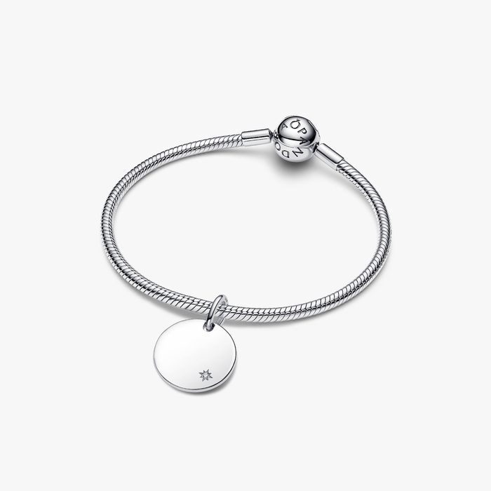 Collane e Pendenti Charm Pendente Medaglia con diamante creato in laboratorio da incidere