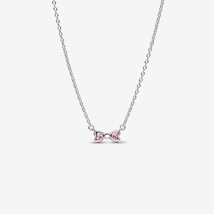 Collana Fiocco Luminoso Rosa