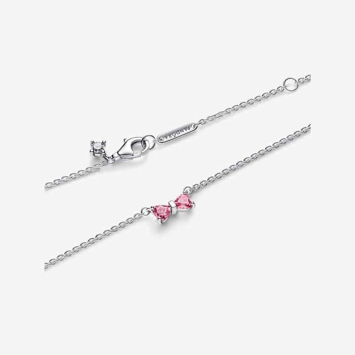 Collana Fiocco Luminoso Rosa