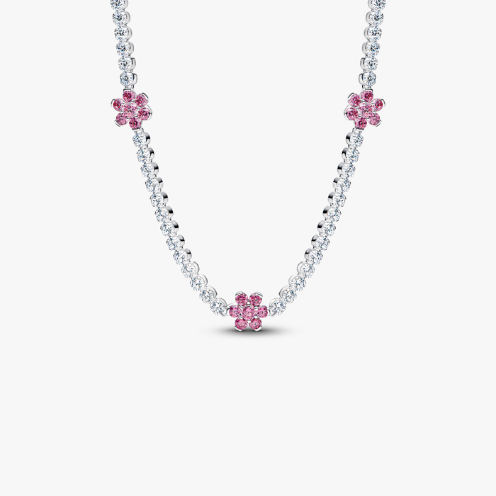 Collane e Pendenti Collana Choker Fiori Rosa